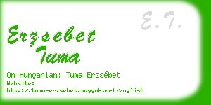 erzsebet tuma business card